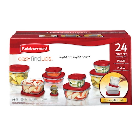 Rubbermaid Rubbermaid Easy Find Lids Clear Food Storage Container Set 12 pk 2066470